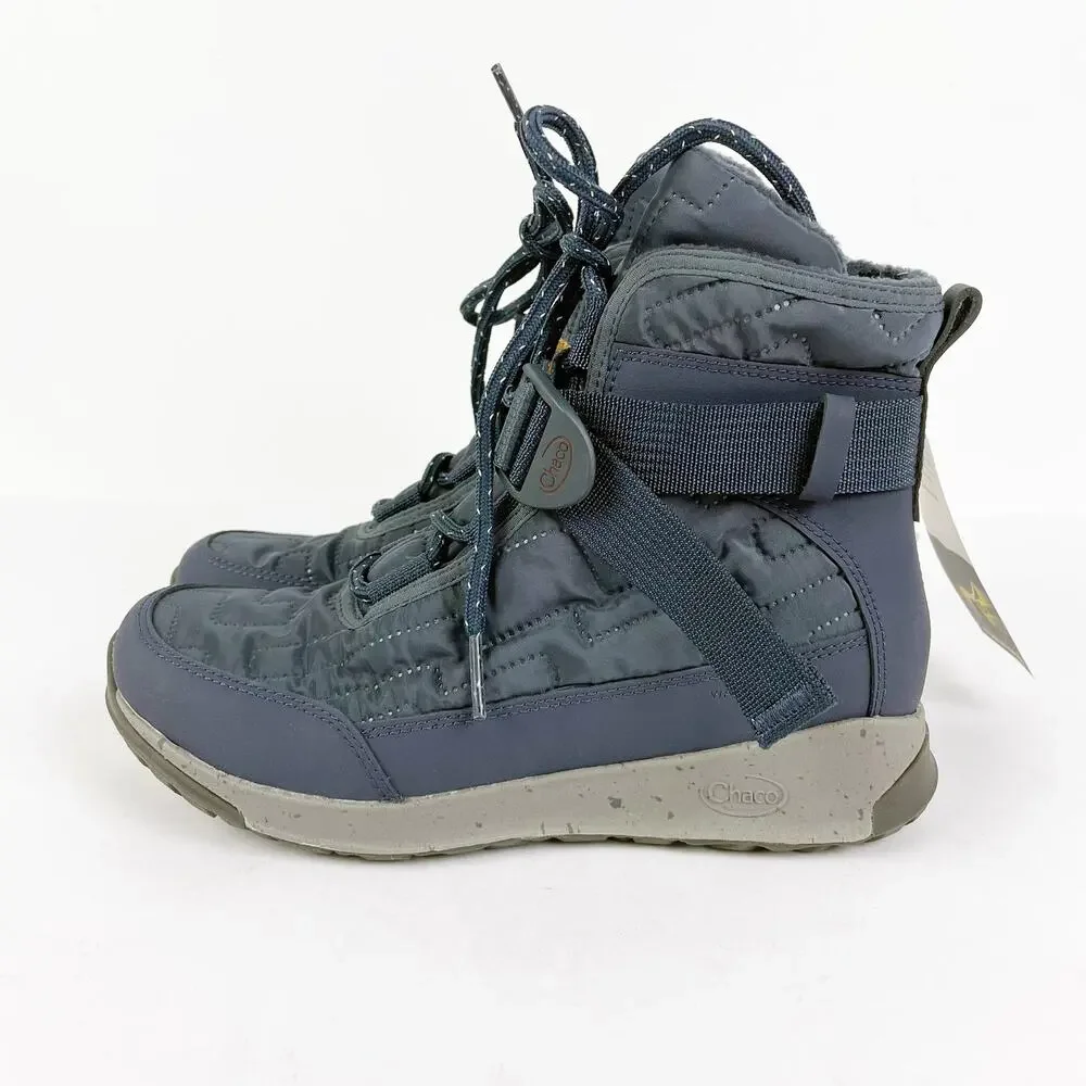 CHACO Women's Borealis Quilt Snow Boots 6.5 Denim Blue Waterproof NWT